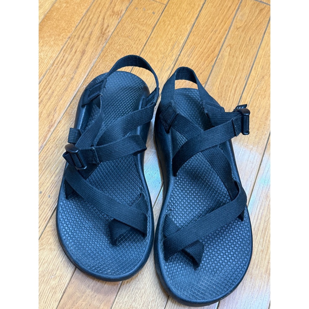 Chaco Z/Cloud 2 Mens Black Hiking Sandals Toe Loop J105427 Size 10 - Picture 2 of 6